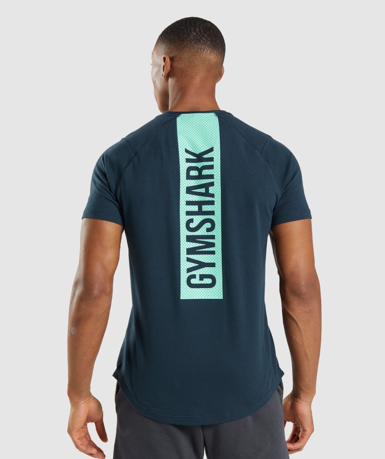 Gymshark Kalın T-shirt Erkek Lacivert
