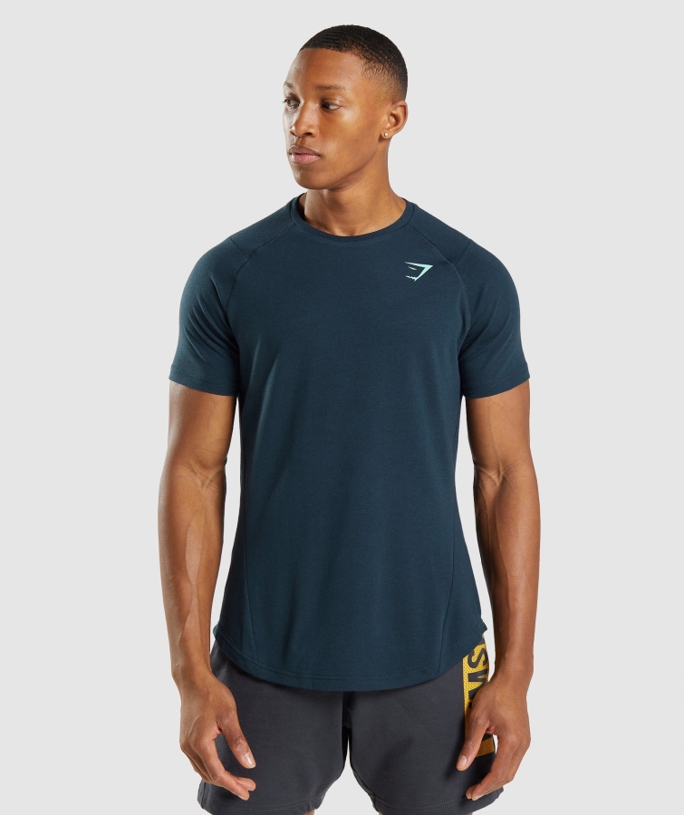Gymshark Kalın T-shirt Erkek Lacivert
