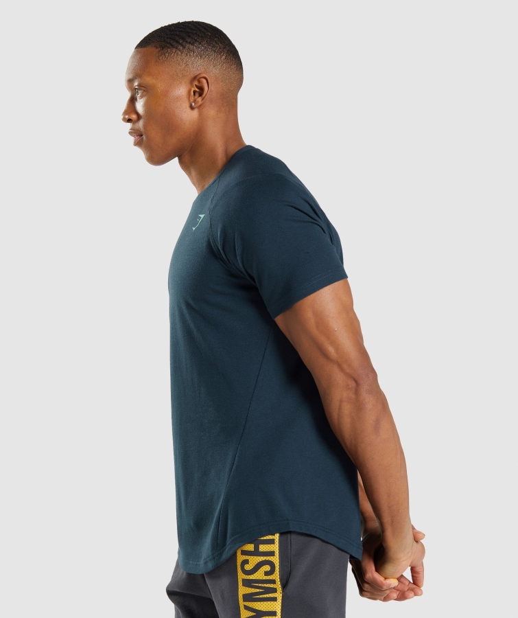 Gymshark Kalın T-shirt Erkek Lacivert