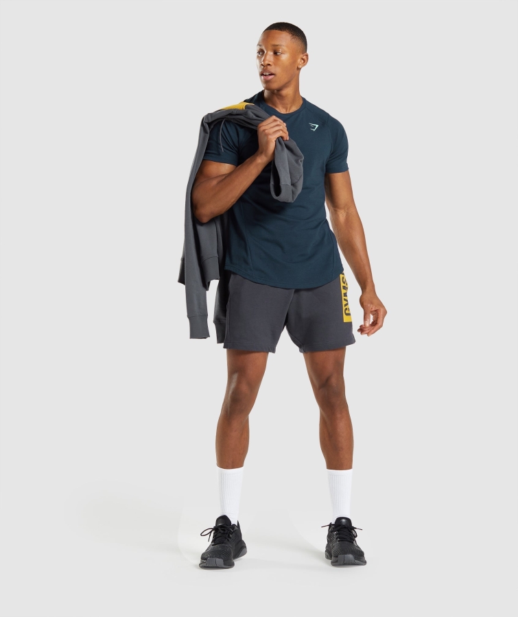 Gymshark Kalın T-shirt Erkek Lacivert