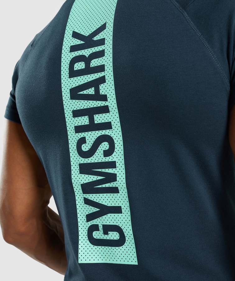 Gymshark Kalın Tişört Lacivert