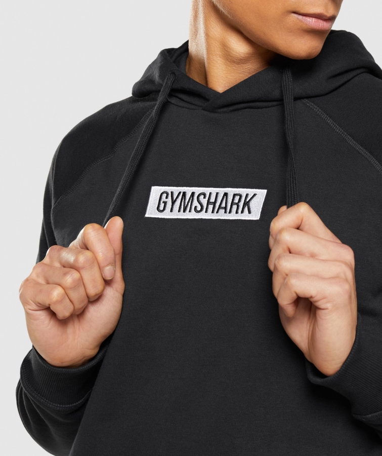 Gymshark Merkezi Kapüşonlu Siyah