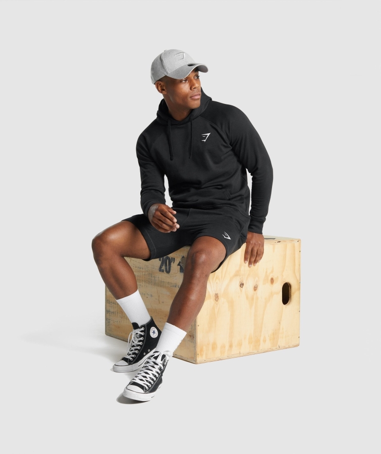 Gymshark Armalı Kapüşonlu Siyah