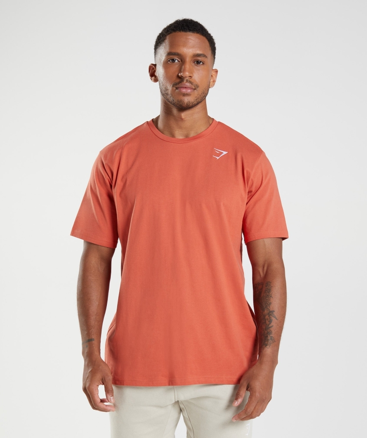 Gymshark Arması T-shirt Fırtına Kırmızısı