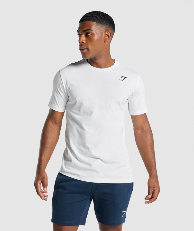Gymshark Armalı Tişört Beyaz