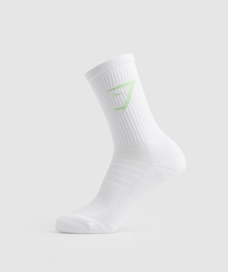 Gymshark Mürettebat Renkli çorap 3pk Beyaz