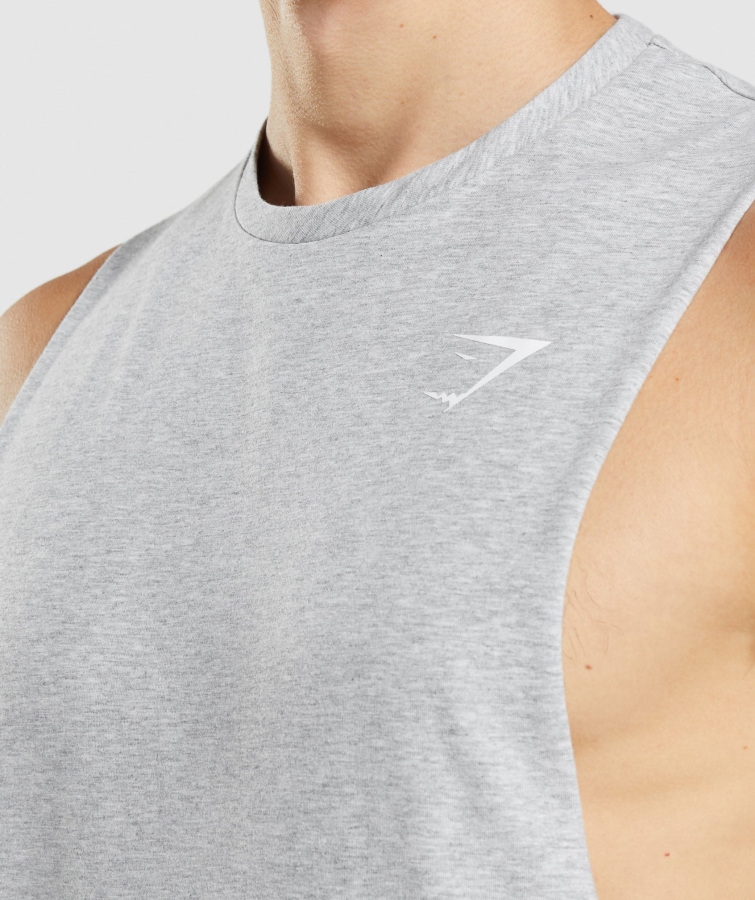 Gymshark Kritik 2.0 Kol Tankı Açık Gri Marn