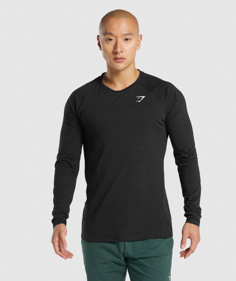 Gymshark Kritik 2.0 Uzun Kollu Tişört Erkek Siyah