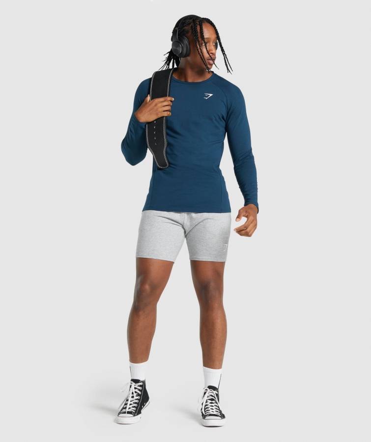 Gymshark Kritik 2.0 Uzun Kollu Tişört Erkek Lacivert