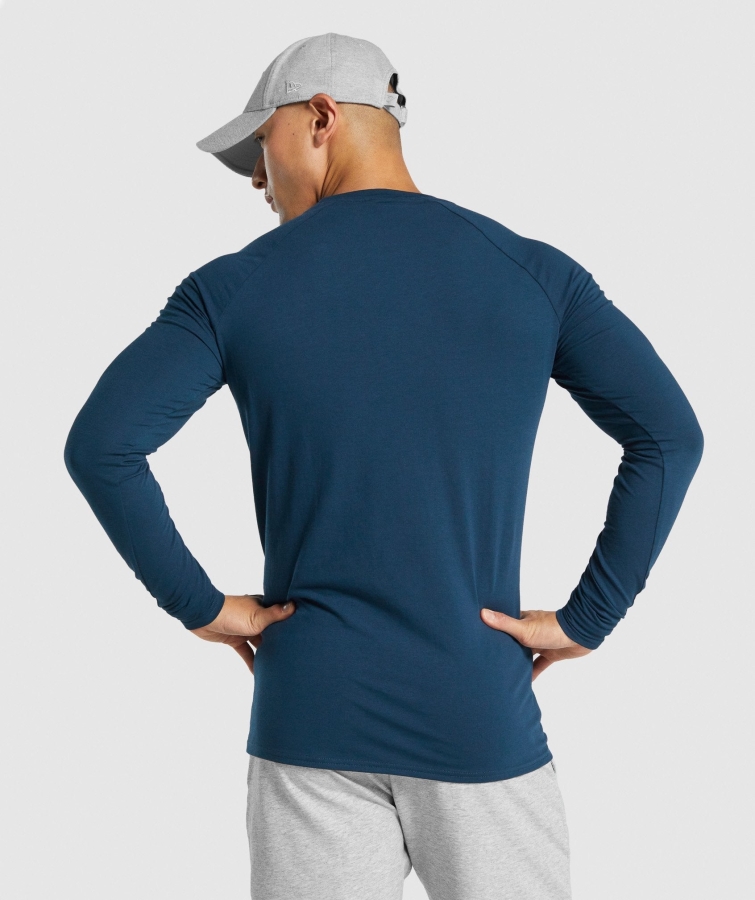 Gymshark Kritik 2.0 Uzun Kollu Tişört Lacivert