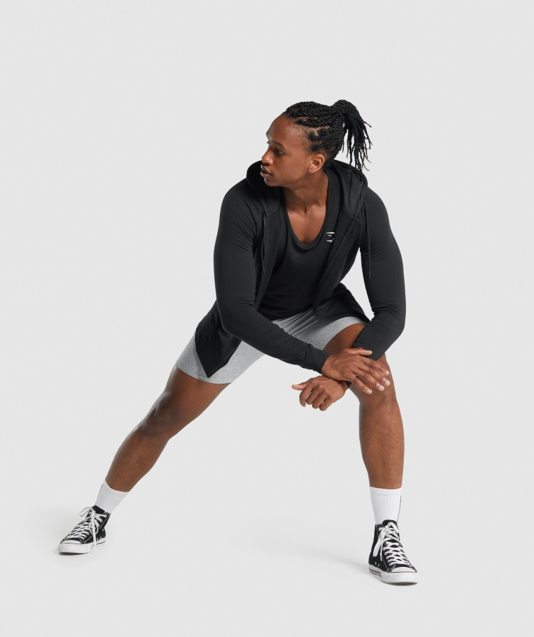 Gymshark Kritik 2.0 Fermuarlı Kapüşonlu Siyah