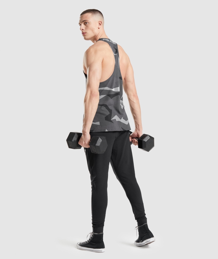 Gymshark Kritik Stringer Siyah Baskı