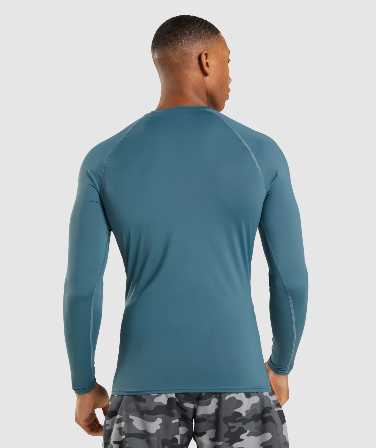 Gymshark Element Baselayer Uzun Kollu T-shirt Toskana Deniz Mavisi