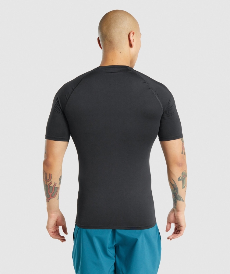 Gymshark Eleman Taban Katmanı T-shirt Siyah