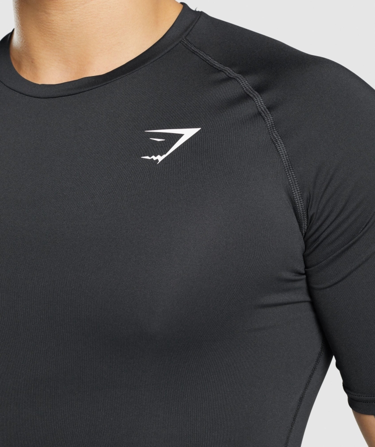 Gymshark Eleman Taban Katmanı T-shirt Siyah