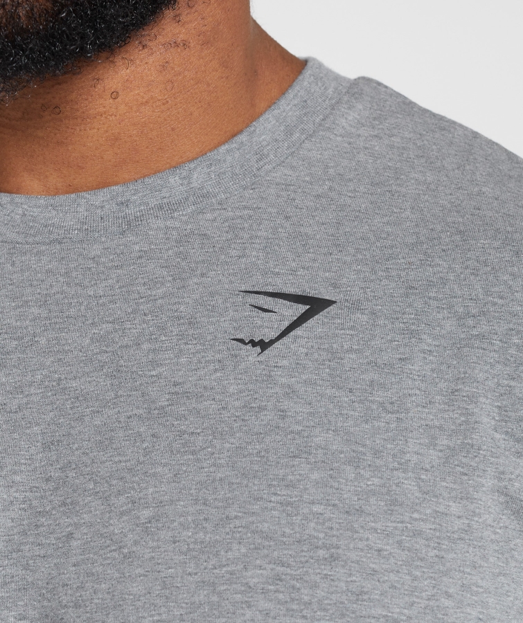 Gymshark Temel Büyük Boy Tişört Kömür Marn