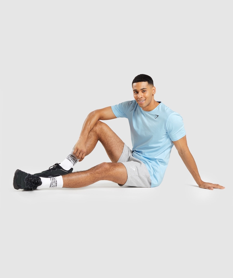 Gymshark Temel Tişört Keten Mavi