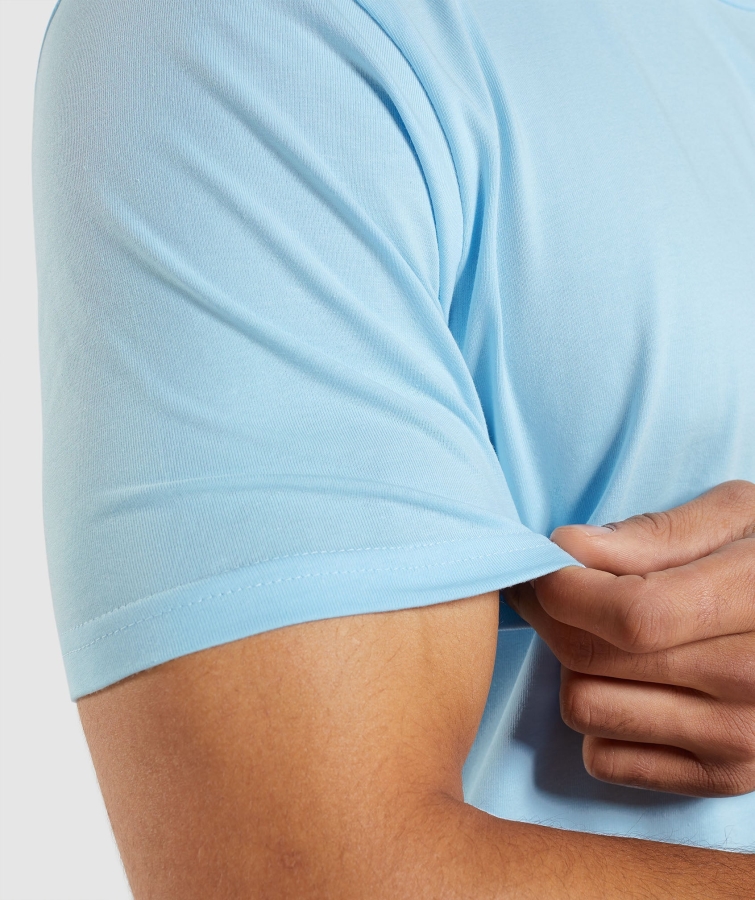 Gymshark Temel Tişört Keten Mavi