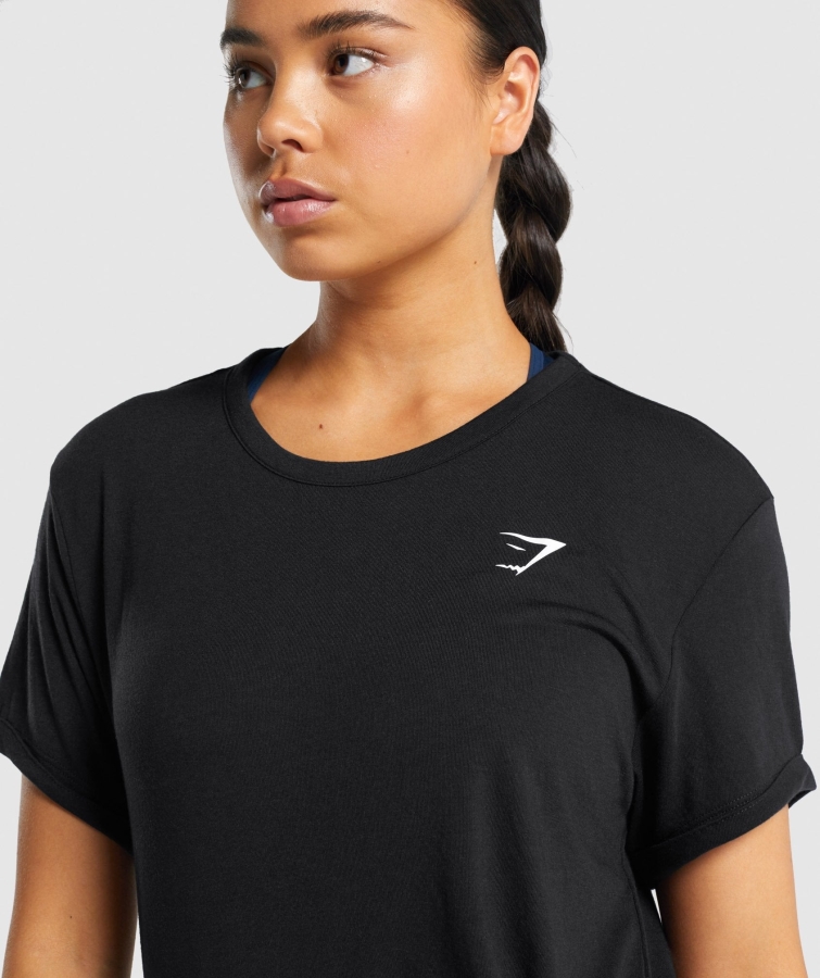Gymshark Temel T-shirt Kadın Siyah
