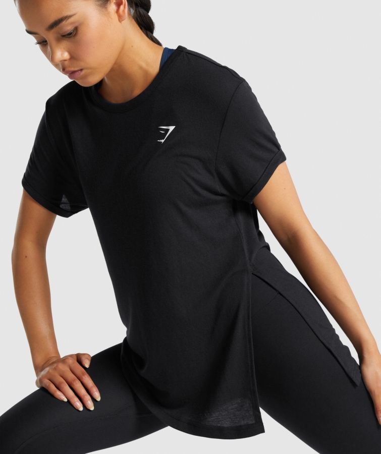 Gymshark Temel T-shirt Kadın Siyah