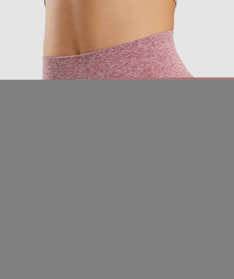 Gymshark Esnek Yüksek Belli Tayt Bordo Marn