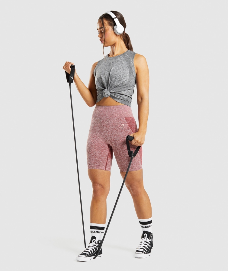 Gymshark Flex Gevşek Kolsuz Bluz Kömür Gri Marn