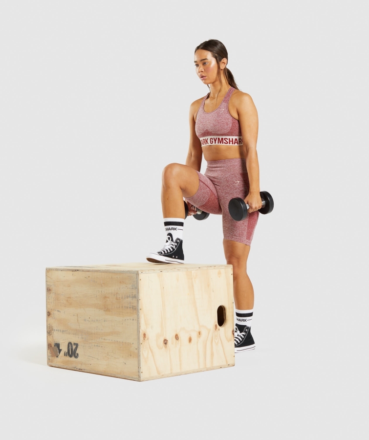 Gymshark Flex Spor Sutyeni Bordo Marl