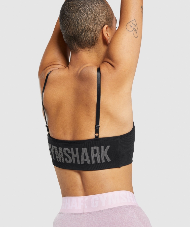 Gymshark Esnek Askılı Spor Sutyeni Siyah-kömür
