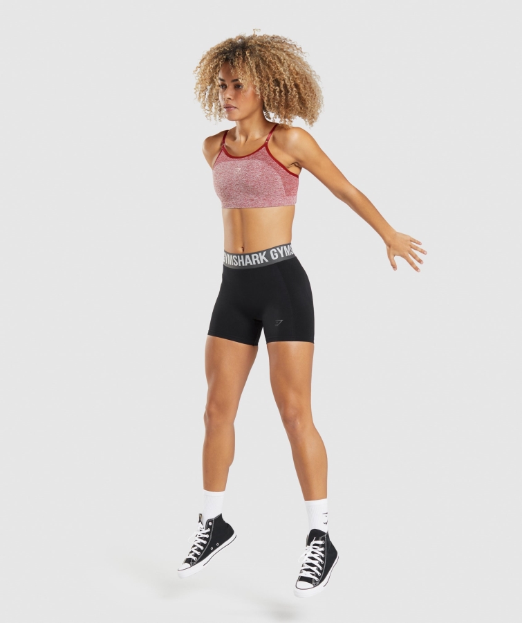 Gymshark Esnek Askılı Spor Sutyeni Bordo Marl