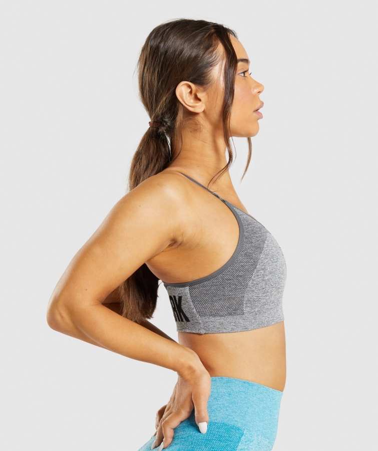 Gymshark Flex Askılı Spor Sutyeni Kömür Grisi Marn