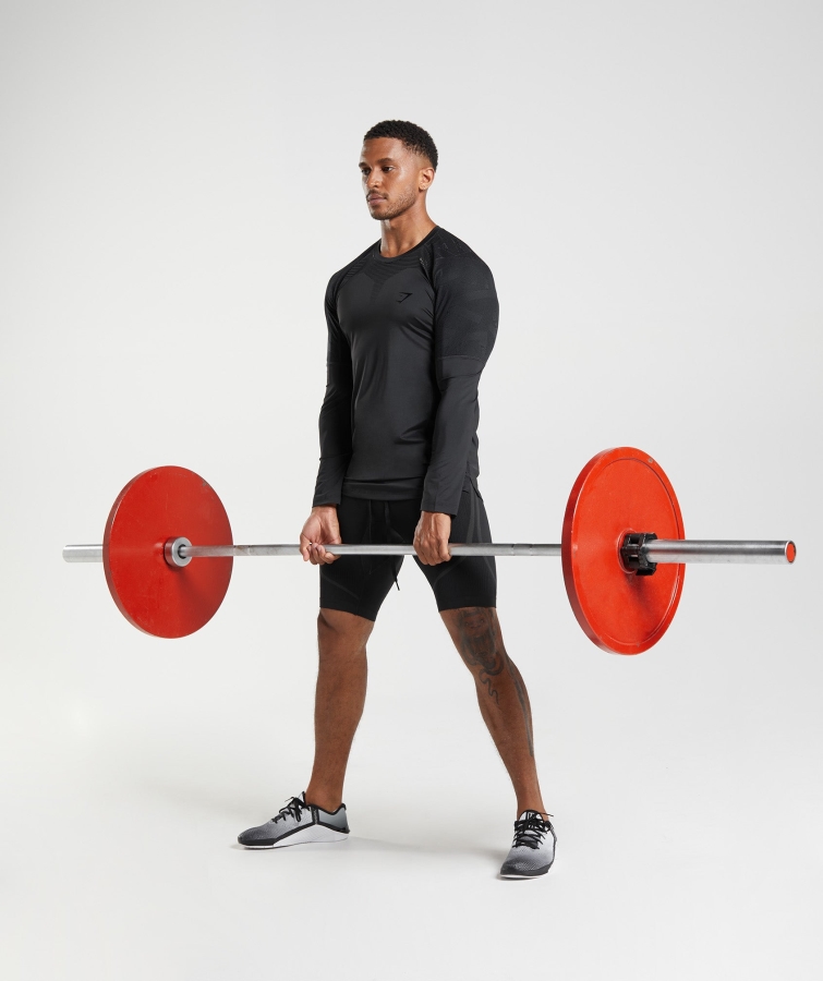 Gymshark Formu Uzun Kollu Tişört Siyah