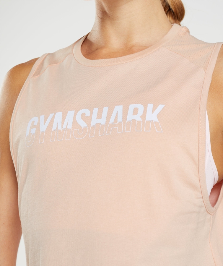 Gymshark Fraksiyon Tankı Kil Pembe