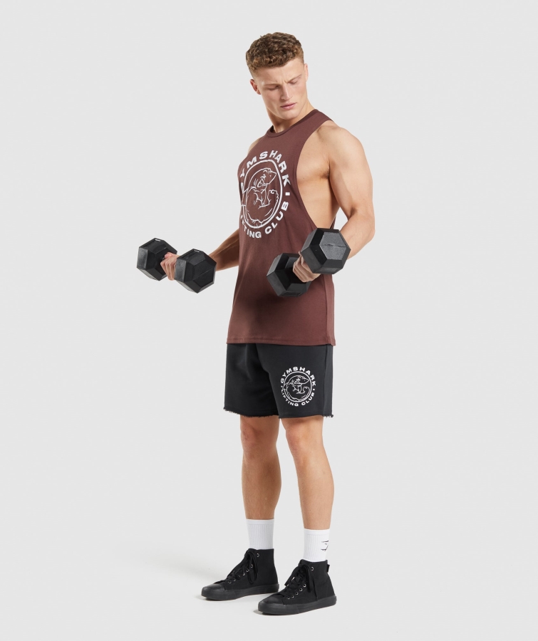 Gymshark Mirası Açılan Kol Tankı Kiraz Kahverengi