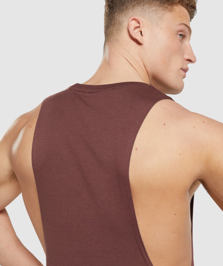 Gymshark Mirası Açılan Kol Tankı Kiraz Kahverengi