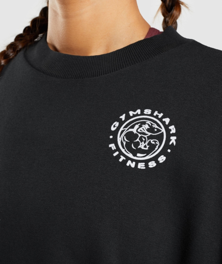 Gymshark Eski Grafik Sweatshirt Siyah