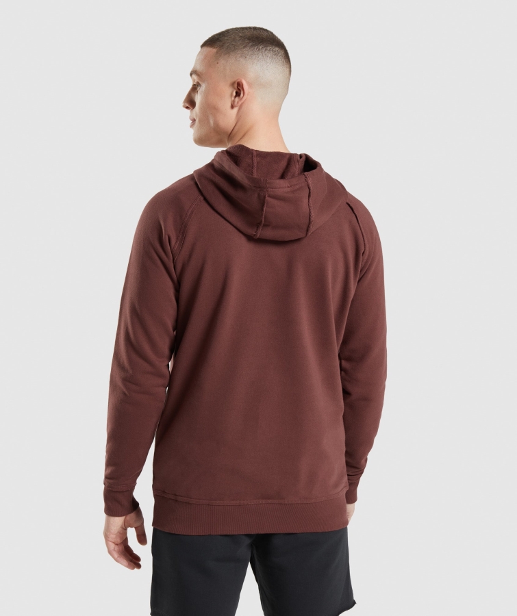 Gymshark Eski Kapüşonlu Hoodie Kiraz Kahverengi