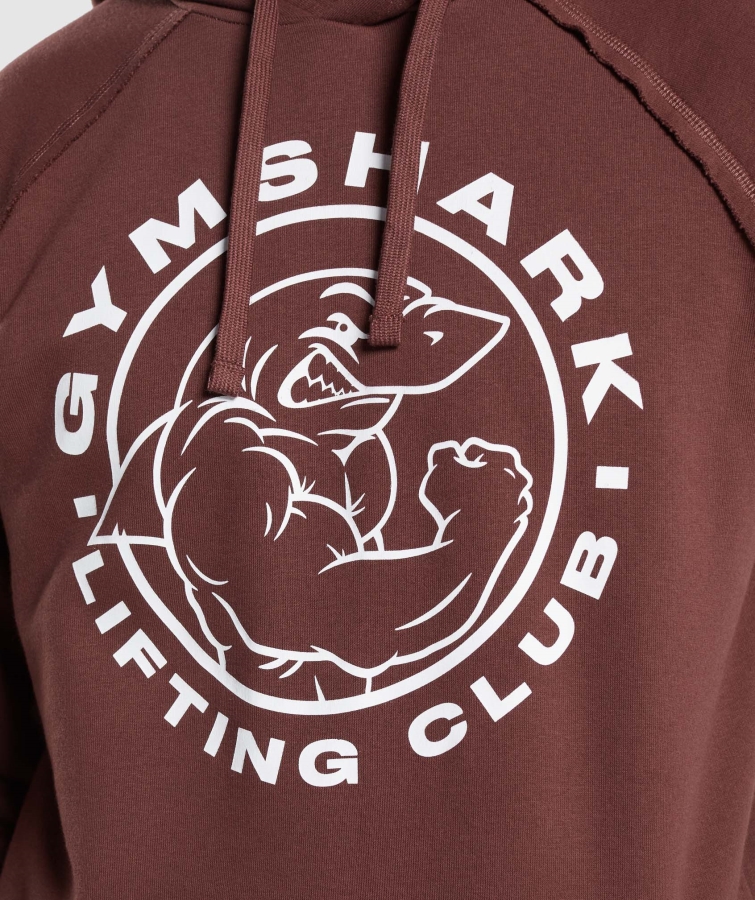 Gymshark Eski Kapüşonlu Hoodie Kiraz Kahverengi