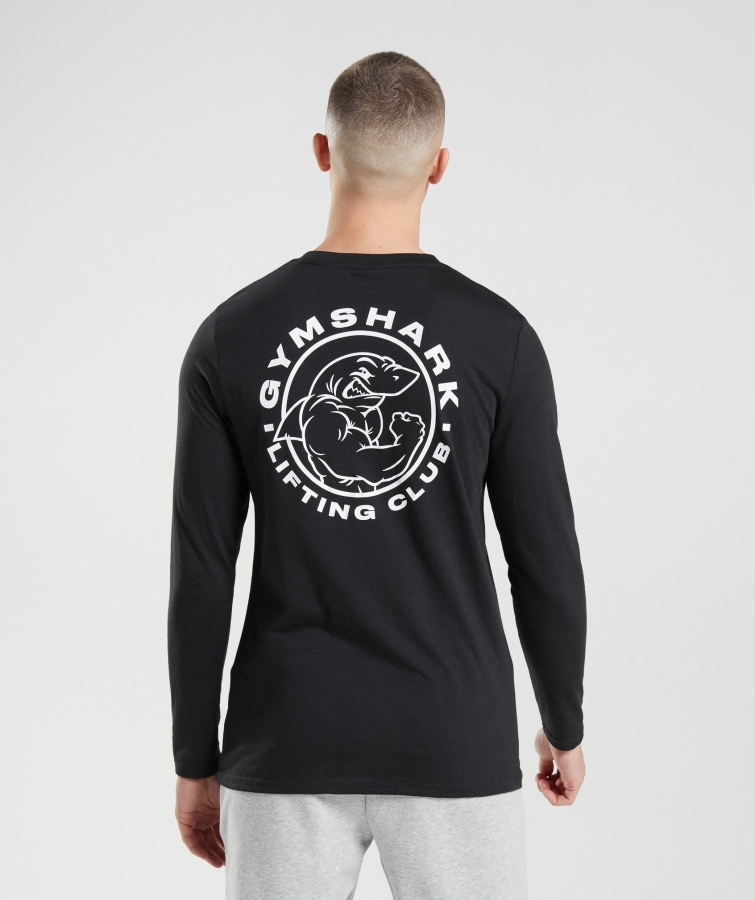 Gymshark Eski Uzun Kollu Tişört Siyah