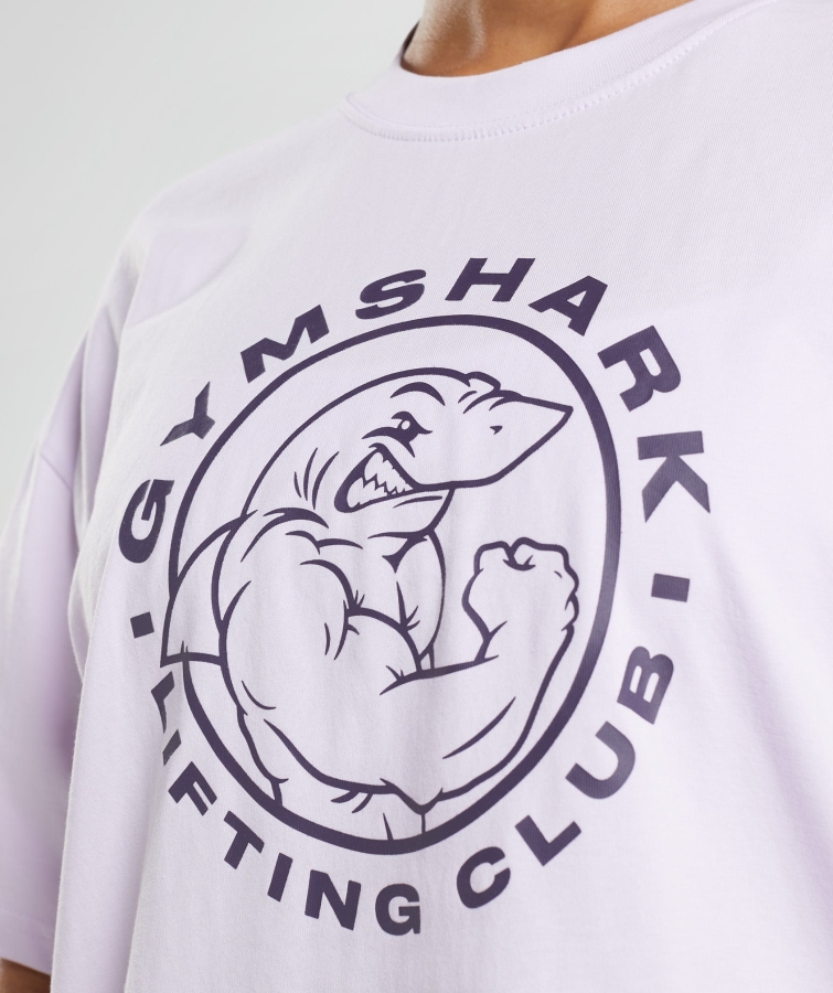Gymshark Eski Büyük Boy Tişört Soluk Leylak