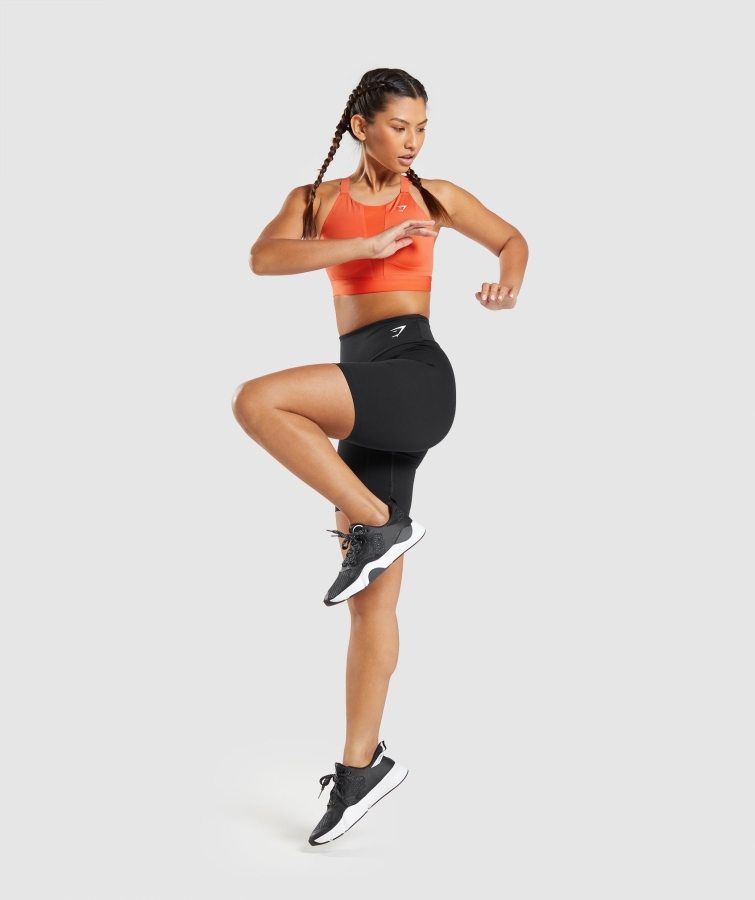 Gymshark örgü Yaka 2.0 Spor Sutyeni Papaya Turuncu