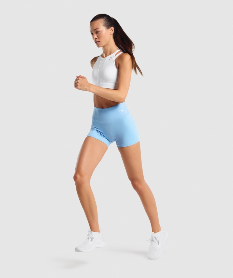 Gymshark örgü Yaka Spor Sutyeni Beyaz