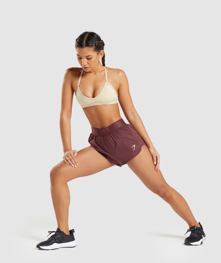 Gymshark Minimal Spor Sutyeni Vanilya Kahvesi