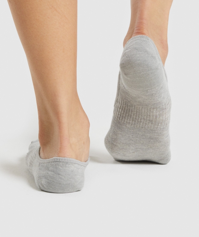 Gymshark No Show çorap 3pk Beyaz-açık Gri Marn-siyah