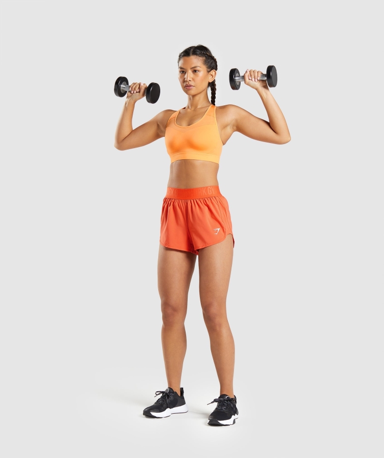 Gymshark Arkası Açık Spor Sutyeni Kayısı Portakal