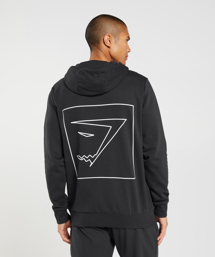 Gymshark Anahat Kapşonlu Siyah