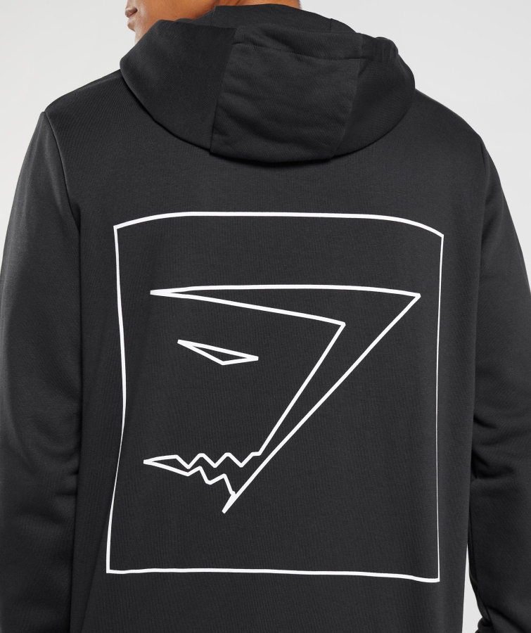 Gymshark Anahat Kapşonlu Siyah