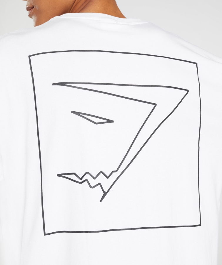 Gymshark Anahat Büyük Boy Tişört Beyaz