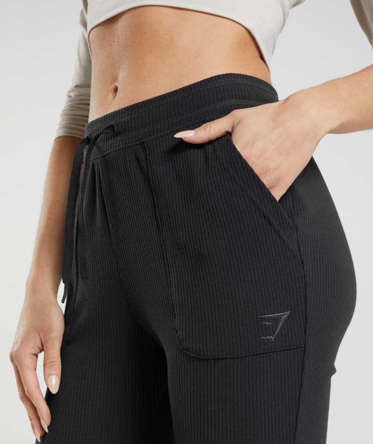 Gymshark Duraklama Alevlendi Pantolon Siyah