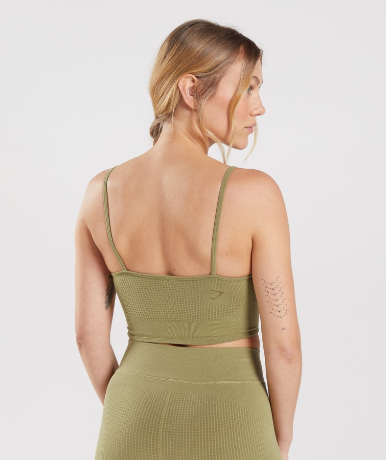 Gymshark Duraklama Sorunsuz Bralette Griffin Yeşil