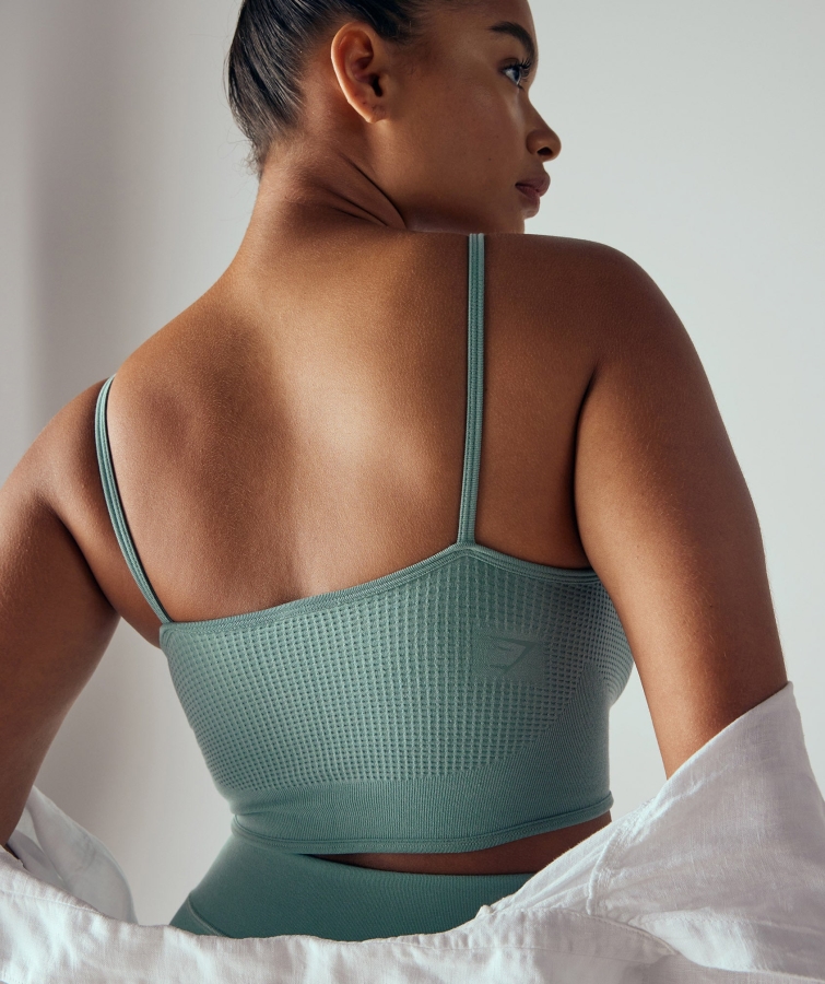 Gymshark Duraklama Sorunsuz Bralette Maya Mavisi